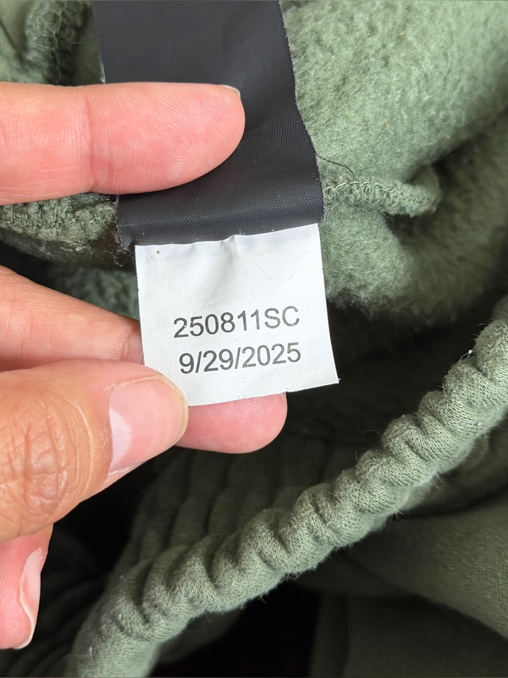 Comfrt LARGE Olive Green Fleece Straight Leg Sweatpants - Picture 7 of 9
